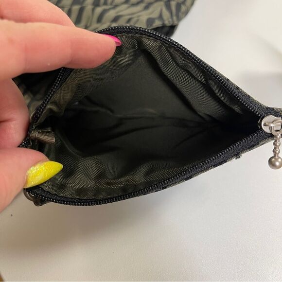 Baggallini Zebra Print Shoulder Bag Medium Two Straps Canvas Twist Lock Purse - Picture 11 of 12